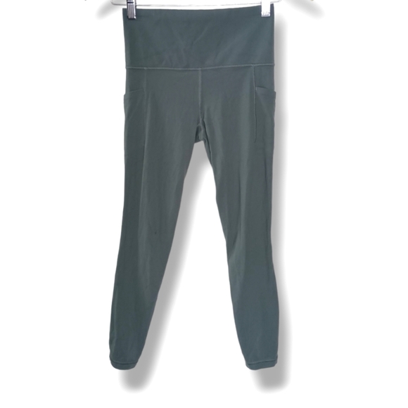 Athleta High Rise Salutation Leggings in Green - Picture 2 of 7